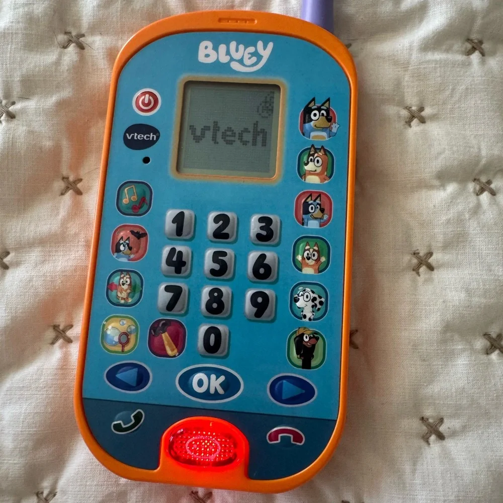 Vtec Bluey Kids Phone - Orange and Blue